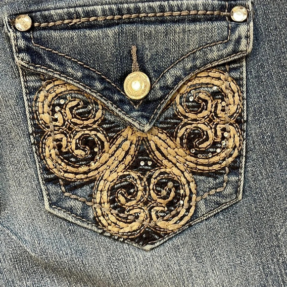 Nine West Vintage America Bootcut Embriodered Pockets Jeans Women's Size 10 - Picture 6 of 8